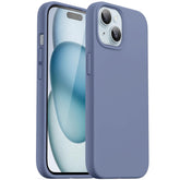 JETech Silicone Case for iPhone 15 Plus 6.7-Inch, Silky-Soft Touch Full-Body Protective Phone Case, Shockproof Cover (Winter Blue)